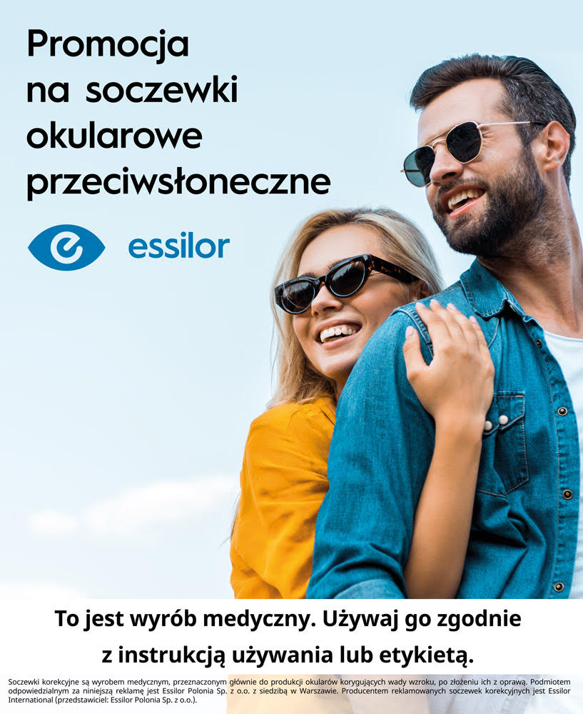 Promocja na soczewki okularowe przeciwsłoneczne Essilor